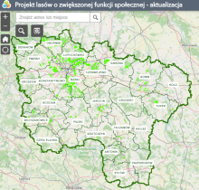 Projekt Lasów Społecznych - Mapa